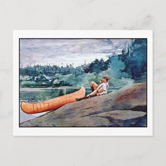 Der Leitfaden von Winslow Homer Fine Art Watercolo Postkarte (Vorderseite)