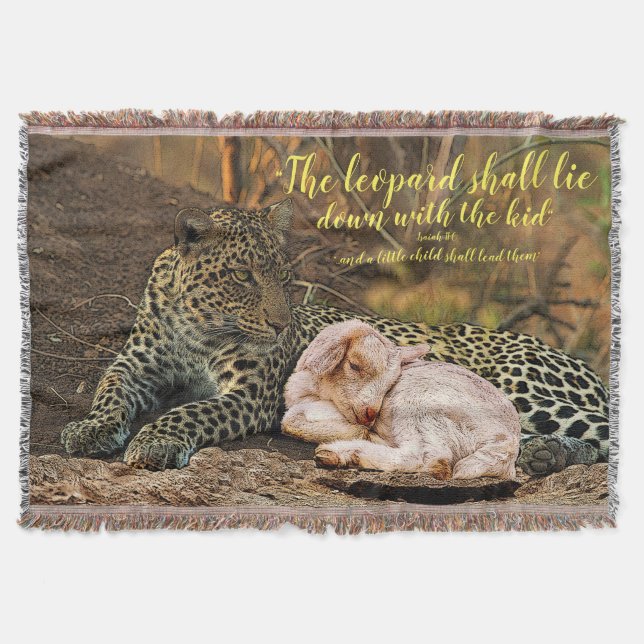 Der Leopard legt sich mit dem KindJesaja 11 hin Decke (Vorderseite)