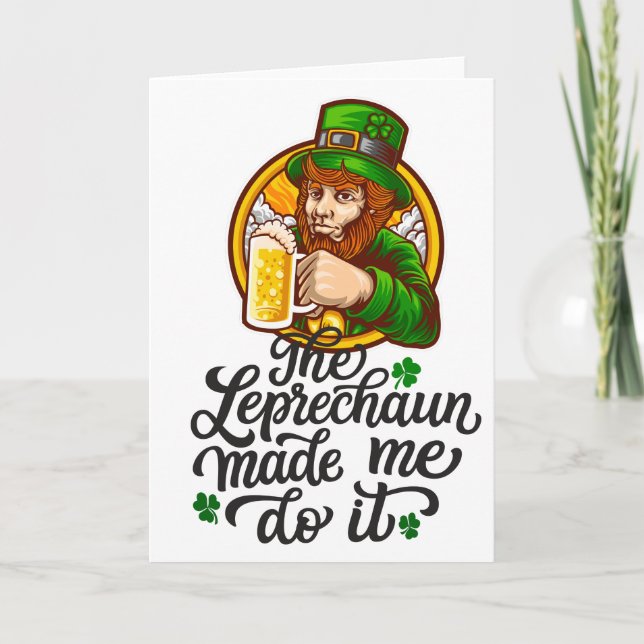 Der Leprechaun hat mich dazu gebracht, es zu tun Karte (Vorderseite)