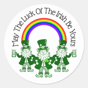 Der Leprechaun Trio Classic Round Sticker