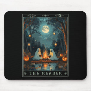 Der Leser bucht Niedliches Spooky Ghost Reading Bo Mousepad