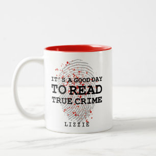 Der Leser des True Crime Book Lover Readers Zweifarbige Tasse