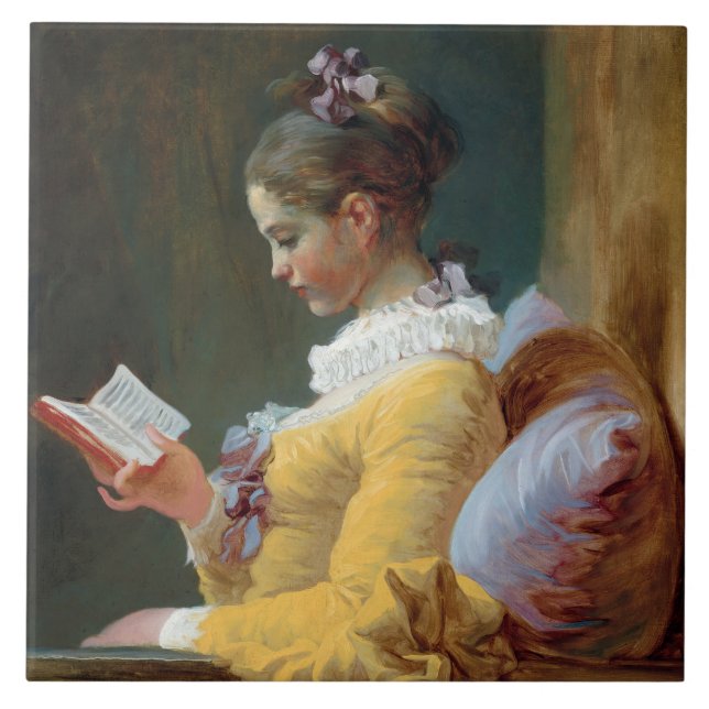 Der Leser, Fragonard Fliese (Vorderseite)