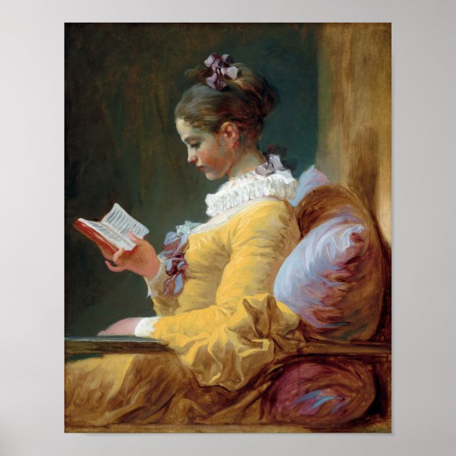 Der Leser, Fragonard Poster (Vorne)