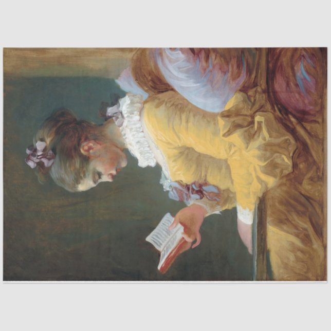 Der Leser, Fragonard Seidenpapier (Vorderseite)