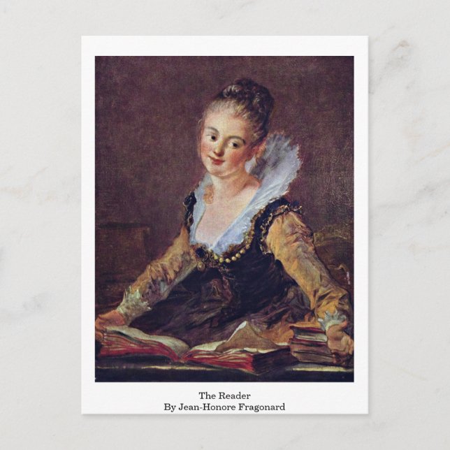Der Leser von Jean-Honore Fragonard Postkarte (Vorderseite)