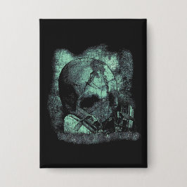 Der letzte Atemzug - Techno-Dystopian Streetwear Button