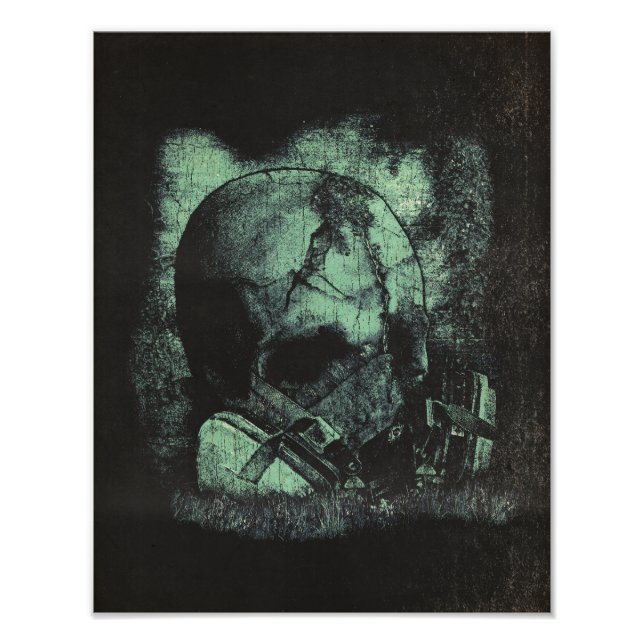 Der letzte Atemzug - Techno-Dystopian Streetwear Fotodruck (Vorne)