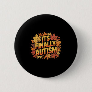 Der letzte Autismus im Herbst Button