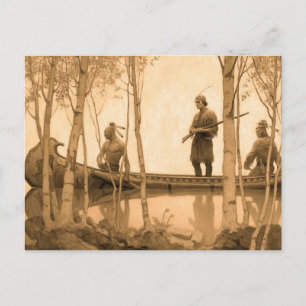 Der Letzte der Mohikaner, 1919 von N. C. Wyeth Postkarte
