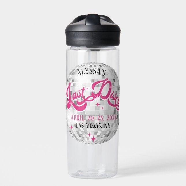 Der letzte Disco-Junggeselinnen-Abschied von Bride Trinkflasche (Vorderseite)