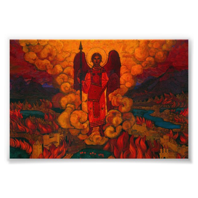 Der letzte Engel von Nicholas Roerich Fotodruck (Vorne)