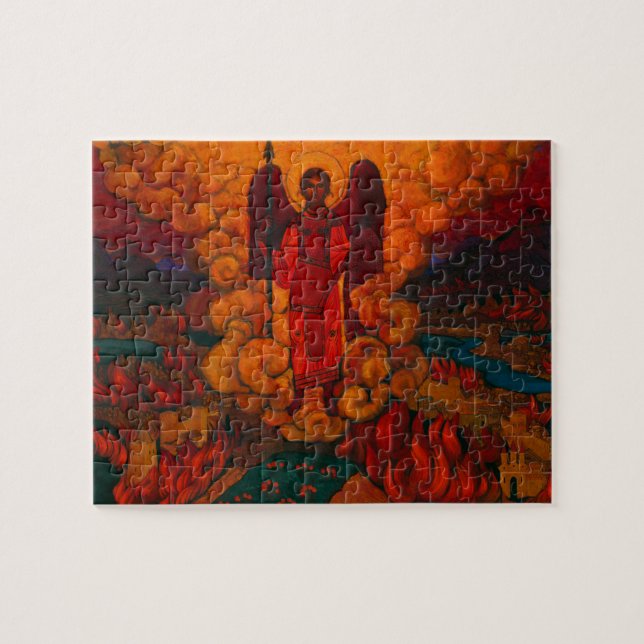 Der letzte Engel von Nicholas Roerich Puzzle (Horizontal)