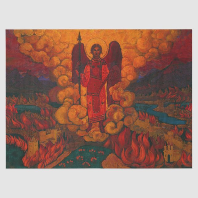 Der letzte Engel von Nicholas Roerich Seidenpapier (Vorderseite)