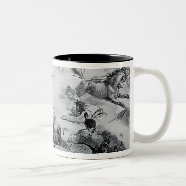 Der letzte Kampf von General Custer Zweifarbige Tasse (Rechts)
