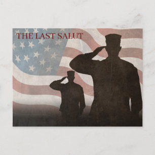 DER LETZTE SALUT VINTAG FEIERTAGSPOSTKARTE