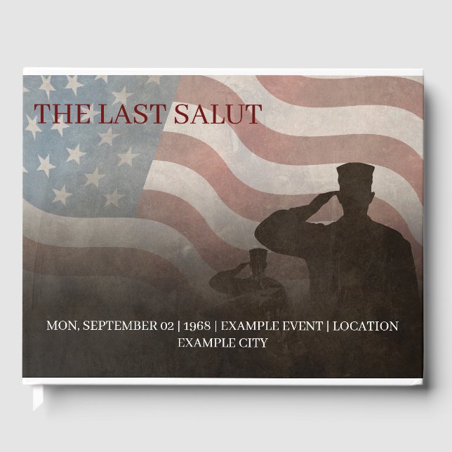 DER LETZTE SALUT VINTAG GÄSTEBUCH (Vorderseite)