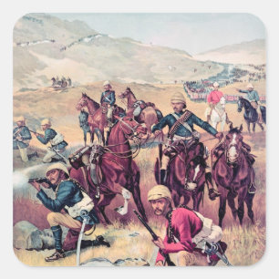 Der letzte Schuss im Soudan Quadratischer Aufkleber