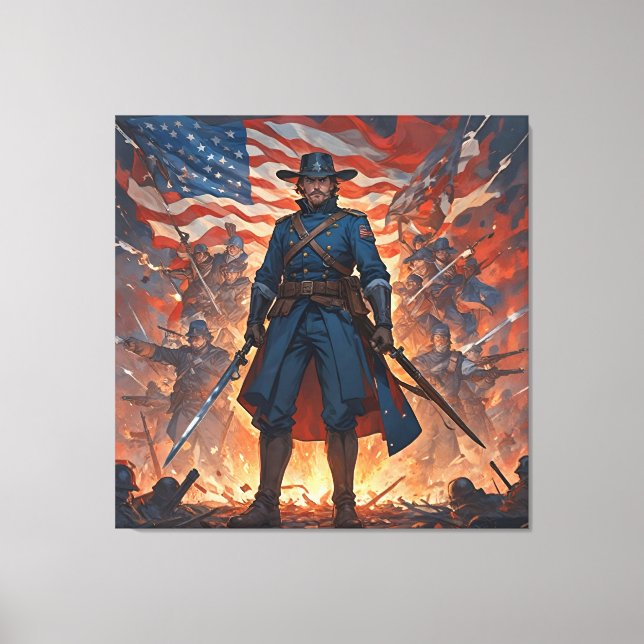 Der letzte Stand des Befehlshabers der Gewerkschaf Leinwanddruck (Vorderseite)