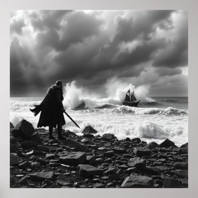 Der letzte Stand des Wikinger - Braunkohlekunst Poster (Vorne)