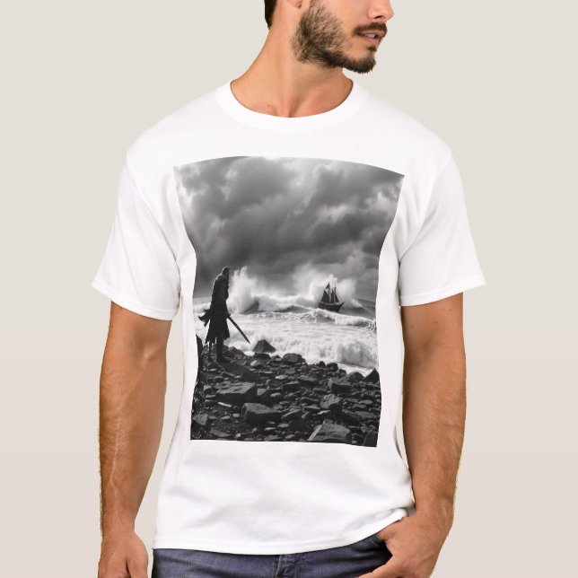 Der letzte Stand des Wikinger - Braunkohlekunst T-Shirt (Vorderseite)