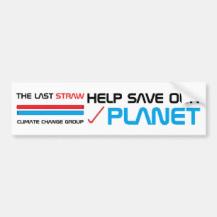 Der letzte Strohhalm, Klimawandel Autoaufkleber