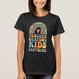 Der letzte Tag der Lehrer Crayons Kids Koffein T-Shirt