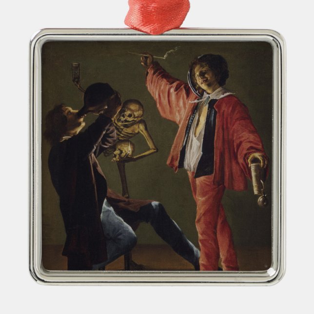 Der letzte Tropfen Bier, bevor das Party endet Ornament Aus Metall (Vorne)