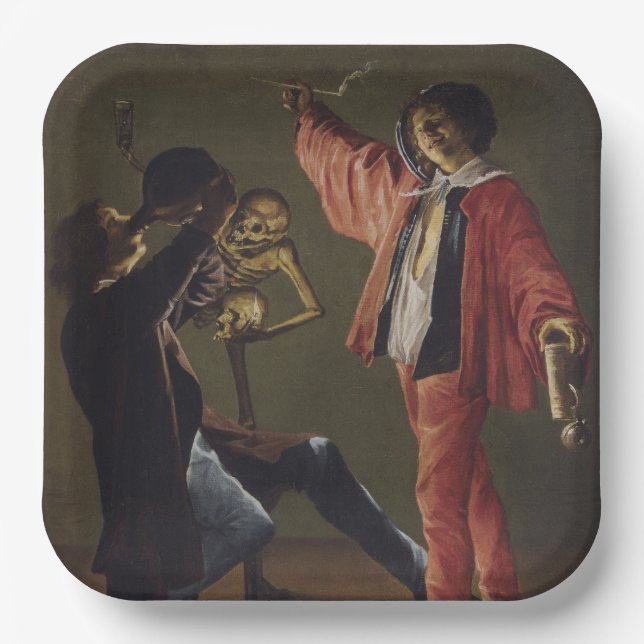 Der letzte Tropfen Bier, bevor das Party endet Pappteller (Vorderseite)