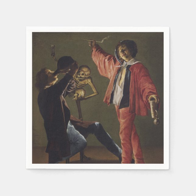 Der letzte Tropfen Bier, bevor das Party endet Serviette (Vorderseite)