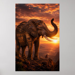 Der letzte Wächter — Uralter afrikanischer Elefant Poster