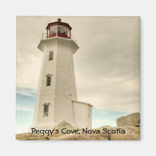 Der Leuchtturm, Peggys Bucht, Nova Scotia. Magnet