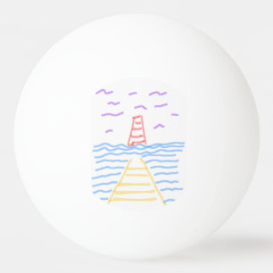 Der Leuchtturm und der Pier Picnic Ping Pong Ball Tischtennisball
