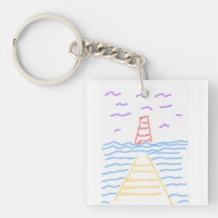 Der Leuchtturm und der Schlüsselanhänger Pier Acry