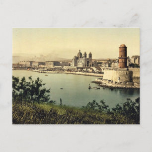 Der Leuchtturm und die Kathedrale, Marseille, Fran Postkarte