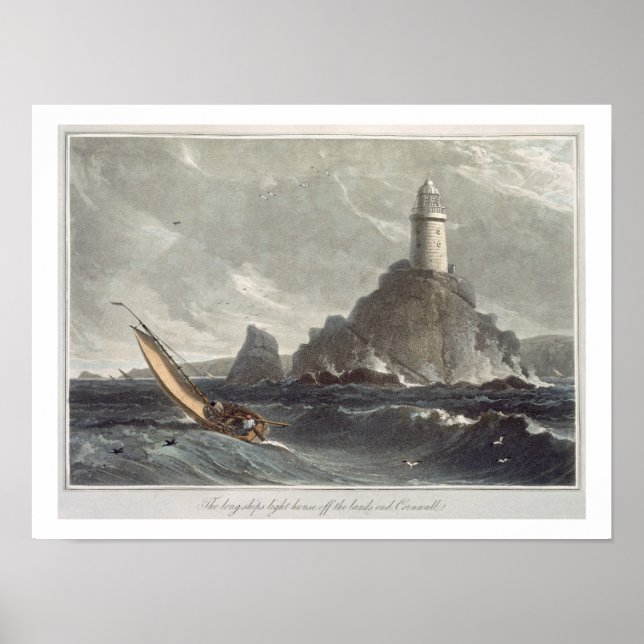 Der Leuchtturm von Lands End, Cornwall, f Poster (Vorne)