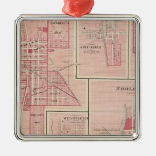 Der Libanon, Boone Co mit Arcadia, Zionsville Silbernes Ornament
