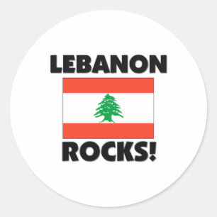 Der Libanon-Felsen Runder Aufkleber
