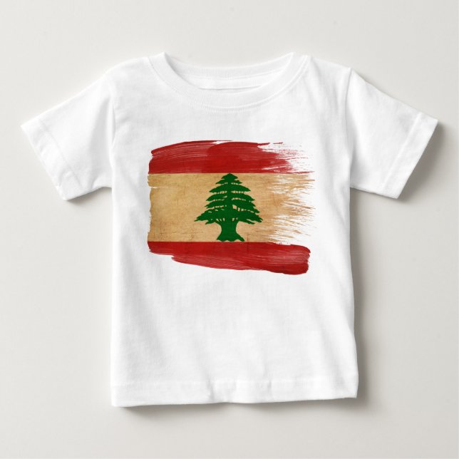 Der Libanon-Flagge Baby T-shirt (Vorderseite)