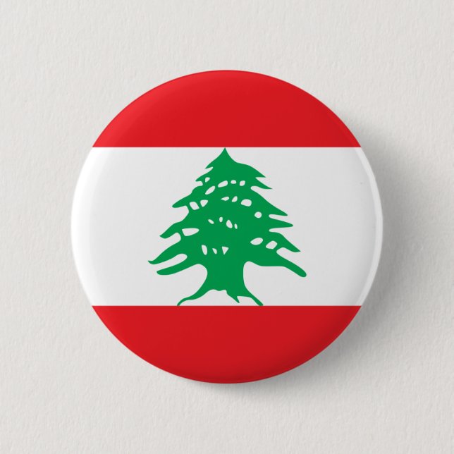 Der Libanon-Flagge Button (Vorderseite)