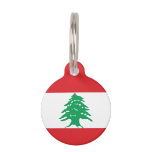 Der Libanon-Flagge Haustiermarke
