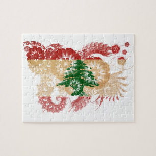 Der Libanon-Flagge Puzzle