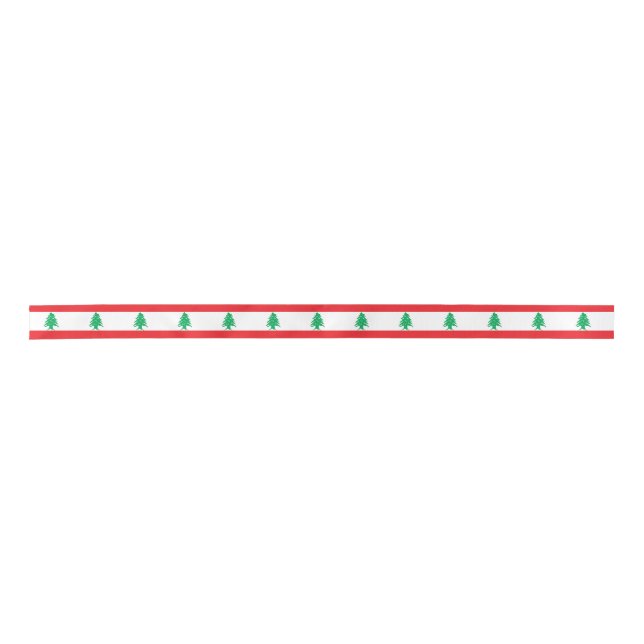 Der Libanon-Flagge Satinband (Vorderseite)
