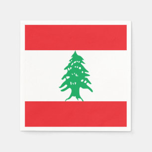 Der Libanon-Flagge Serviette