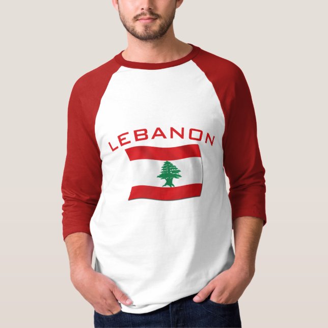 Der Libanon-Flagge T-Shirt (Vorderseite)