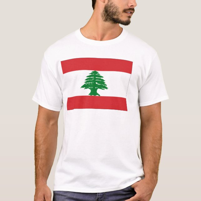 Der Libanon-Flagge T-Shirt (Vorderseite)