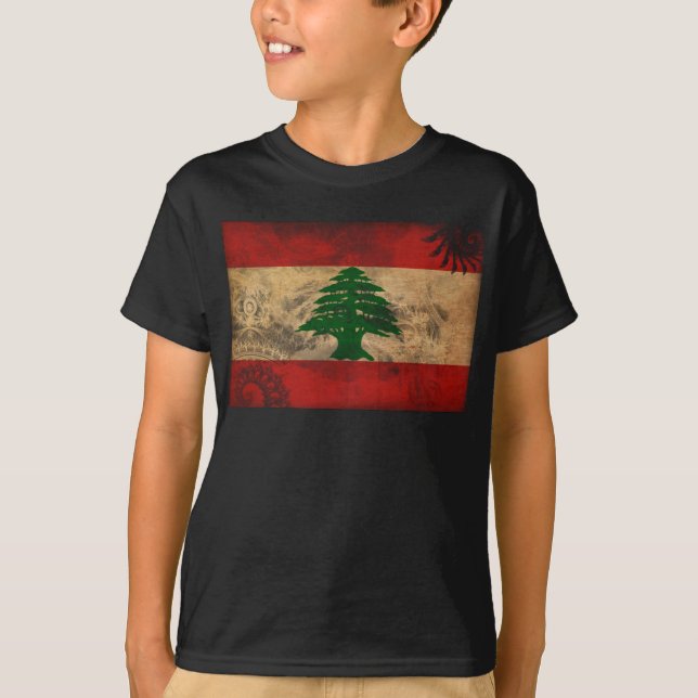 Der Libanon-Flagge T-Shirt (Vorderseite)