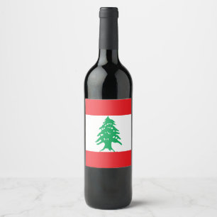 Der Libanon-Flagge Weinetikett