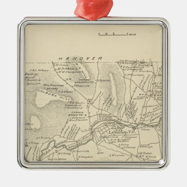 Der Libanon, Grafton Co Ornament Aus Metall (Vorne)