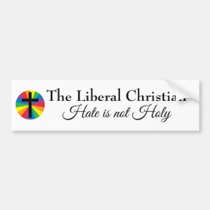 Der liberale christliche Autoaufkleber